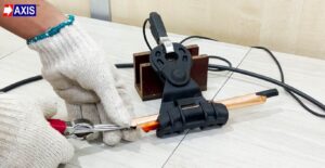 Insert the assembly into the clamp